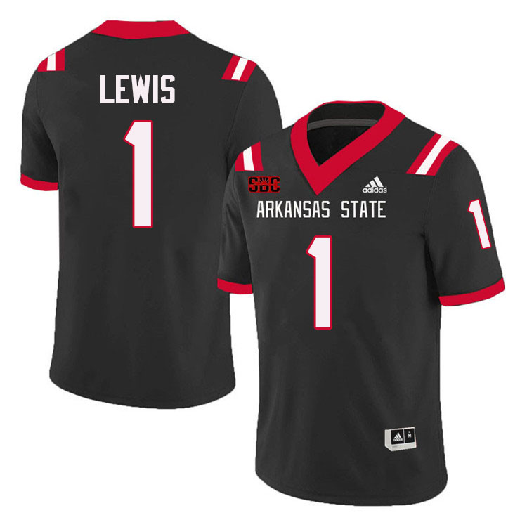 Tyrell Lewis Arkansas State Jersey,Arkansas State Red Wolves Football Uniforms,Jersey-Black